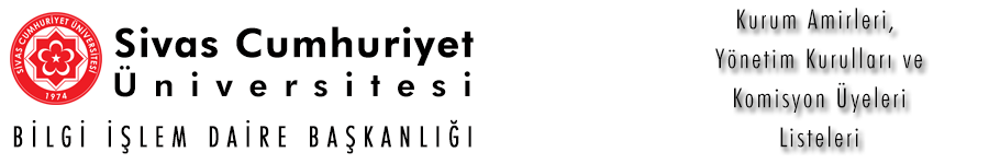 Sivas Cumhuriyet Üniversitesi İdari Yönetim Listesi